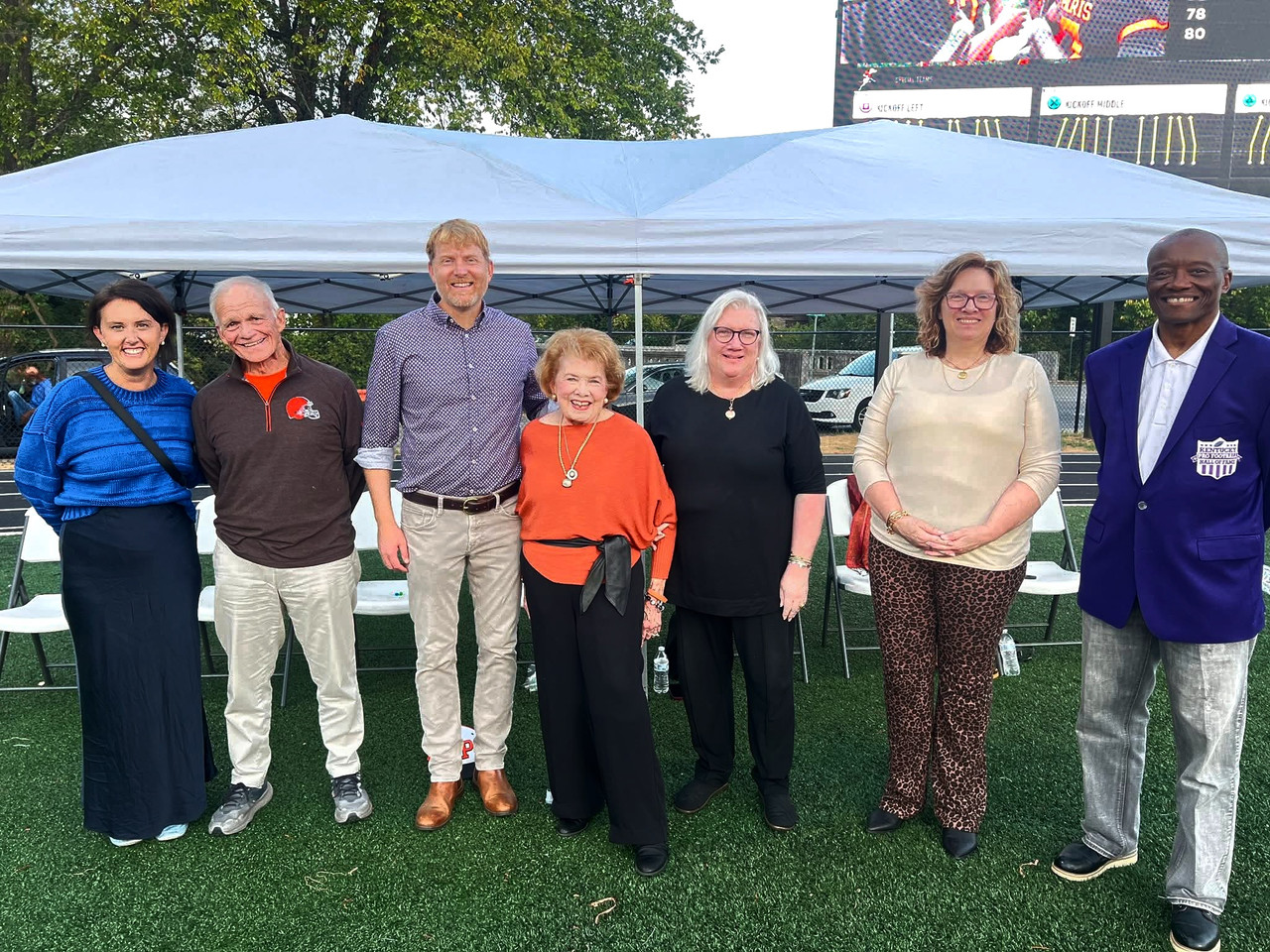 Collier Board and Collier Family with Paris Independent Schools Superintendent.